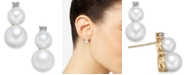 Macy's Cultured Freshwater Pearl (5mm & 7mm) & Diamond Accent Stud Earrings in 14k Gold